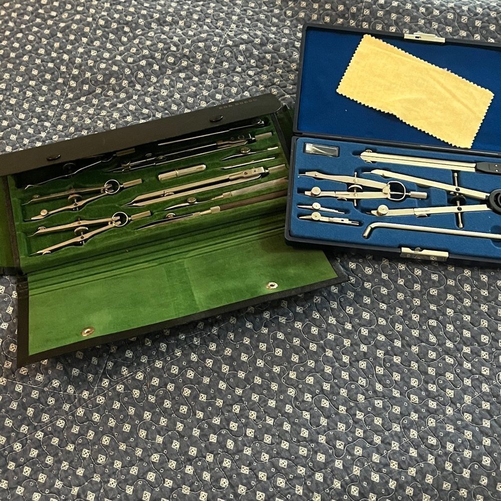 Antique drafting sets
